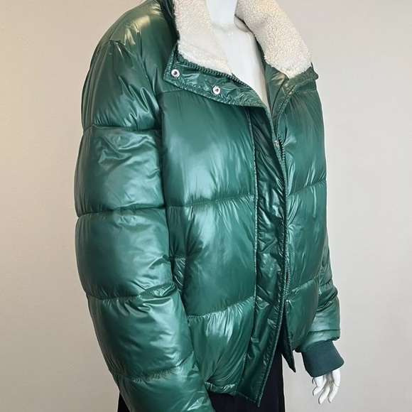Koolaburra by UGG Womens Green Long Sleeve Full Zip Puffer Jacket Sz Med NWOT - Picture 2 of 15